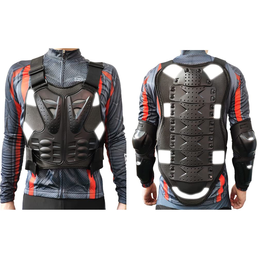 Motorcycle Accessories , Elbow Knee Pads and Chest Protector Motocross Gear for Men and Women, Dirt Bike Gear Chest Armor, Back